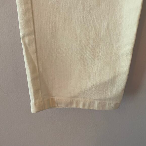 Eileen Fisher White Jeans Pants Mid Rise Skinny Tapered Straight Women's size 8 - Picture 6 of 13